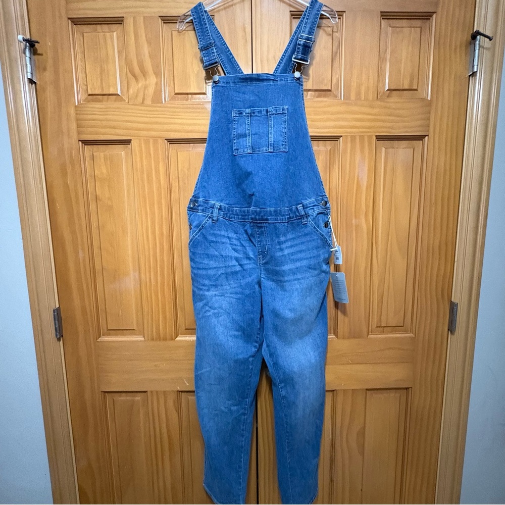 Ingrid & Isabel Blue Denim Maternity Overalls from Nordstrom Size Large NWT